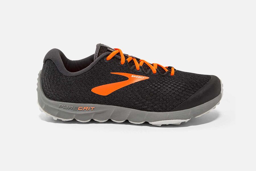 Zapatillas Trail Brooks PureGrit 7 Hombre Negras/Naranjas/Gris Ofertas YNDW91863